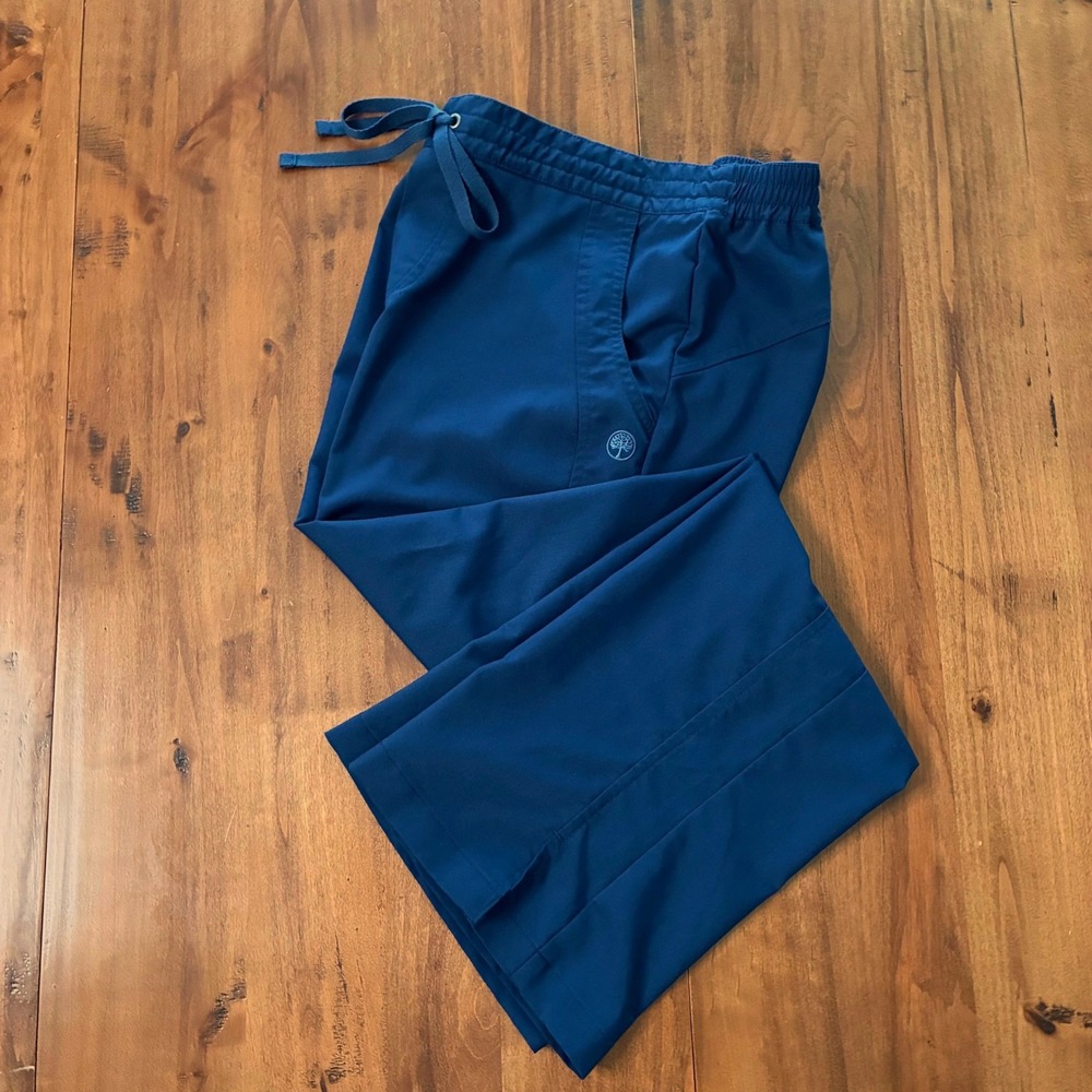 Healing Hands Scrub Pants SM Women's Navy Purple Label Drawstring Cargo Medical